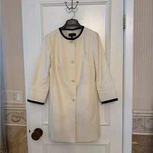 Talbots Cream Blazer with Black Trim